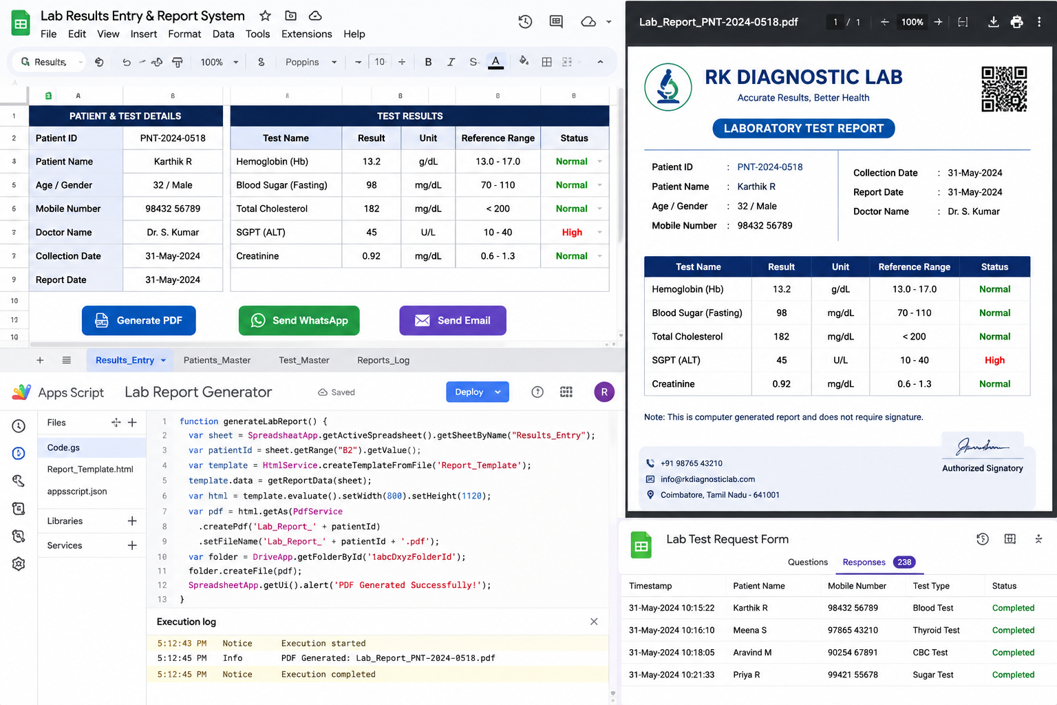 Google Forms to PDF automation